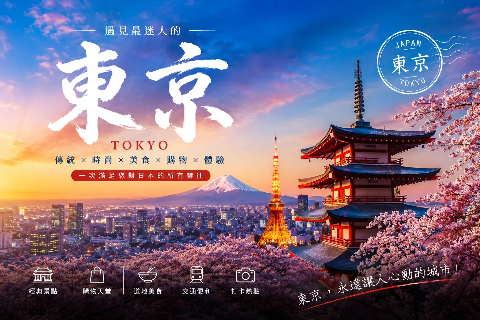 東京自由行 5天4夜行程攻略